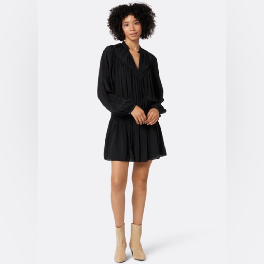 Joie Essex Mini Silk Dress in Black